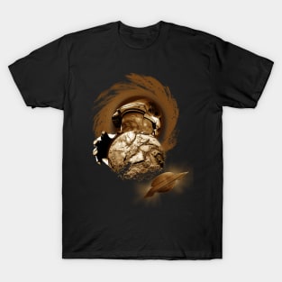 Strange Fiction Astronaut Sci-fi Alien Planet Saucer UFO For Sci-fi Fans T-Shirt